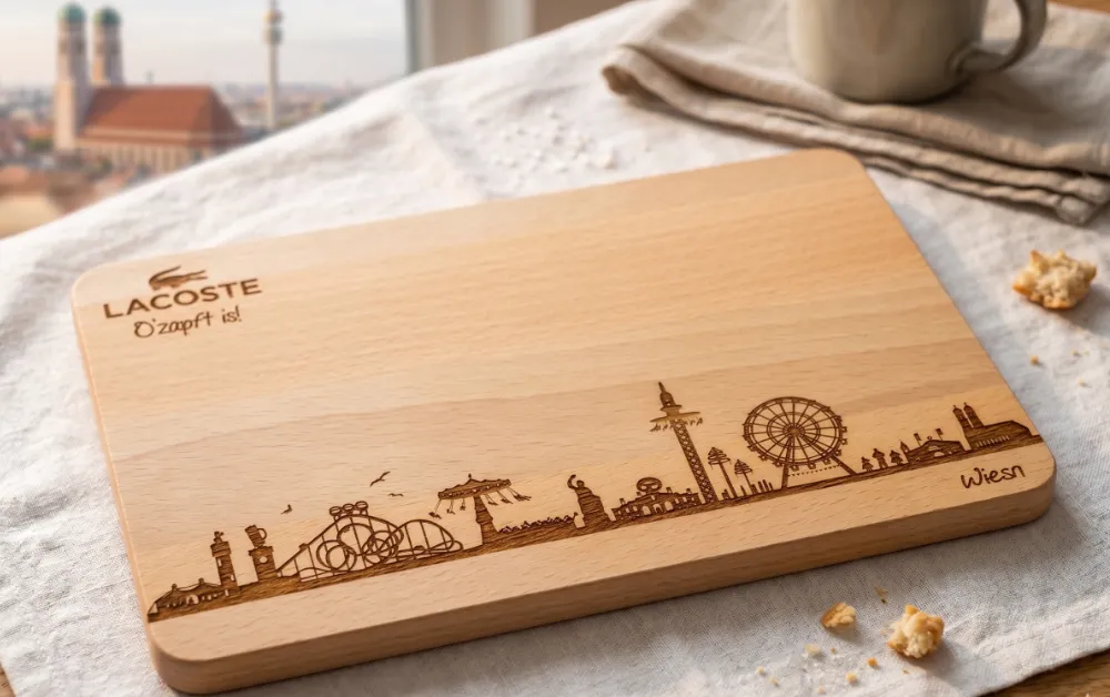 Skylinebrett mit Firmenlogo — Beispiel Wiesn-Brett