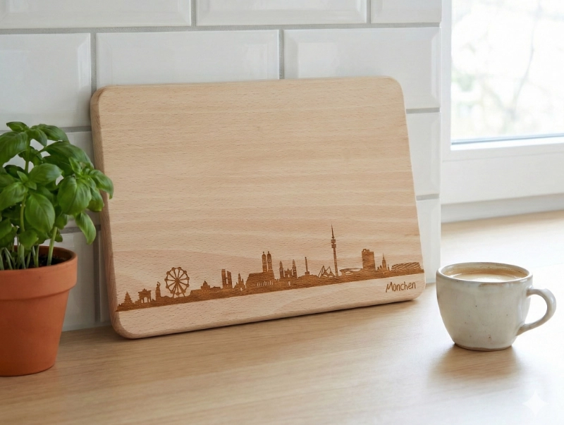 Skylinebrett Holz Detail